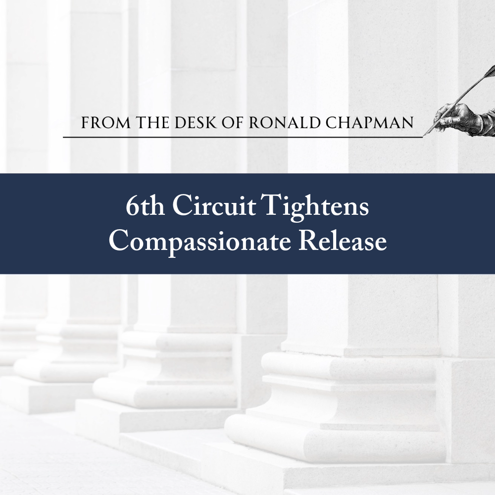 6th Circuit Delivers Bench Slap of Compassionate Release Petition